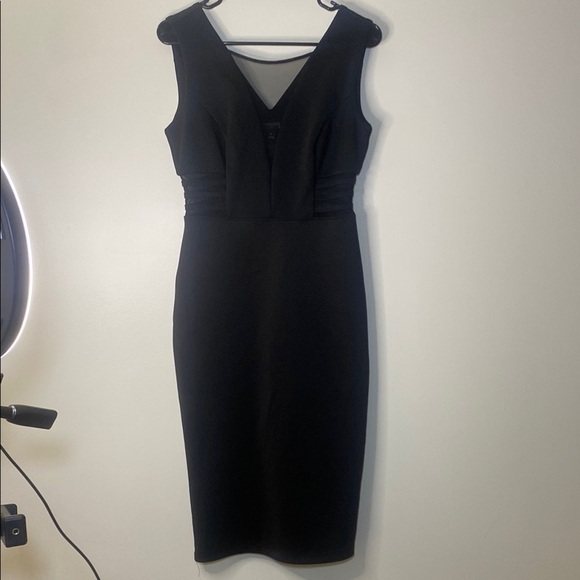 Enfocus Studio Black V-Neck Sheath Dress - Picture 1 of 7